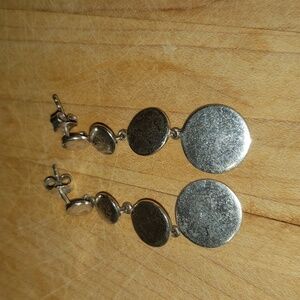 Sterling silver disco earrings